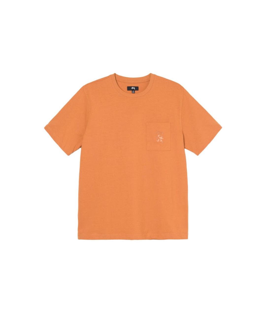 STUSSY Оранжевая футболка, фото 1