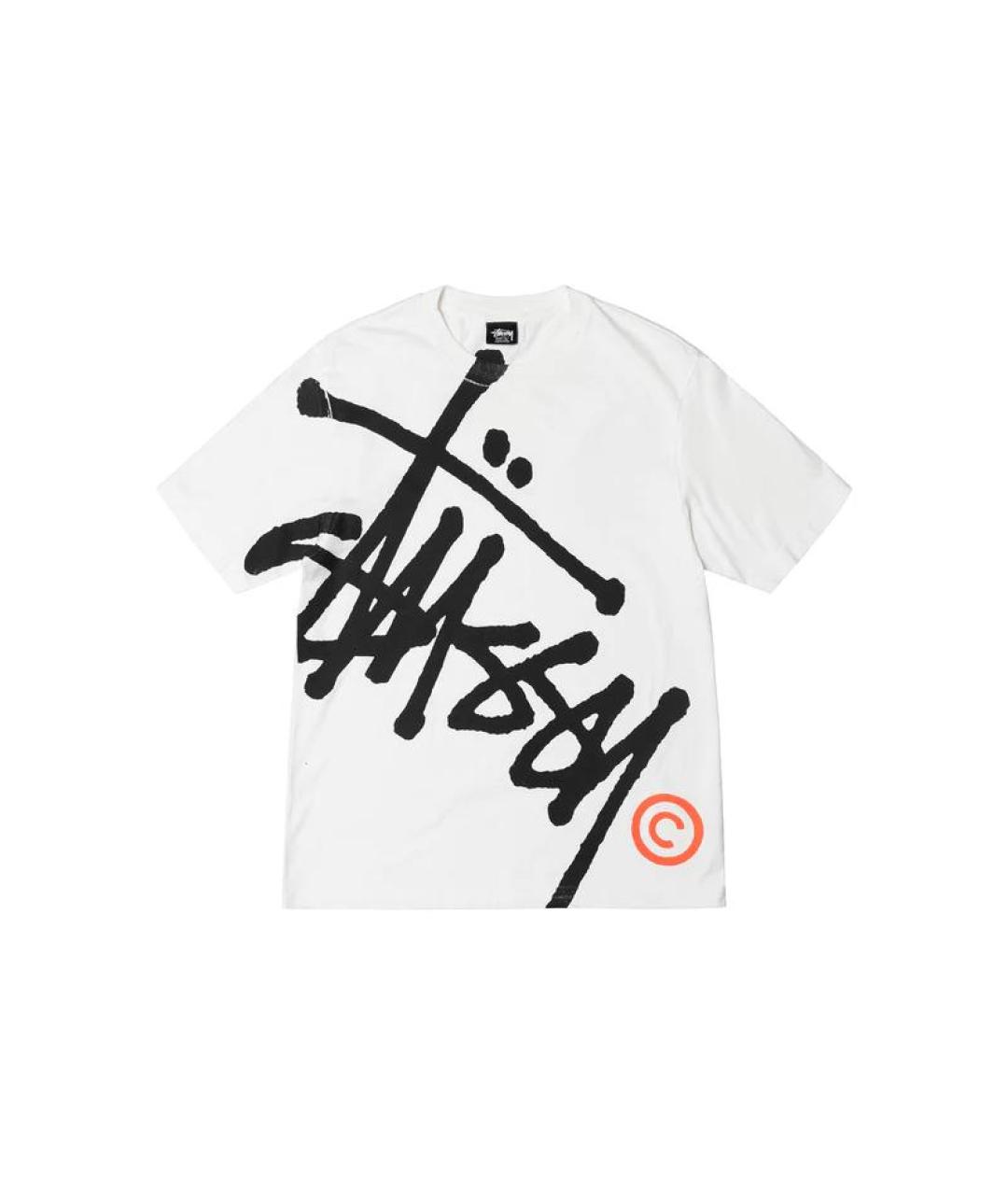 STUSSY Белая хлопковая футболка, фото 1