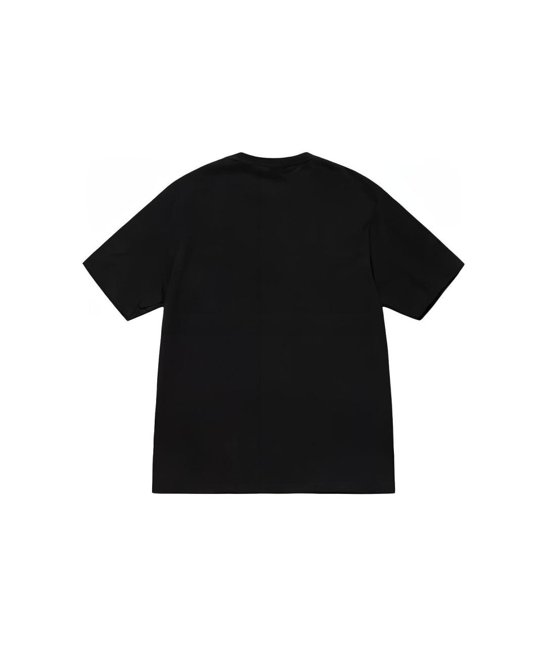 STUSSY Черная хлопковая футболка, фото 2