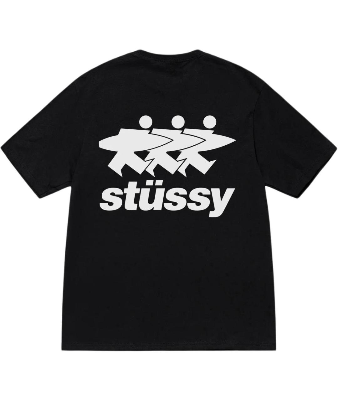 STUSSY Черная футболка, фото 2
