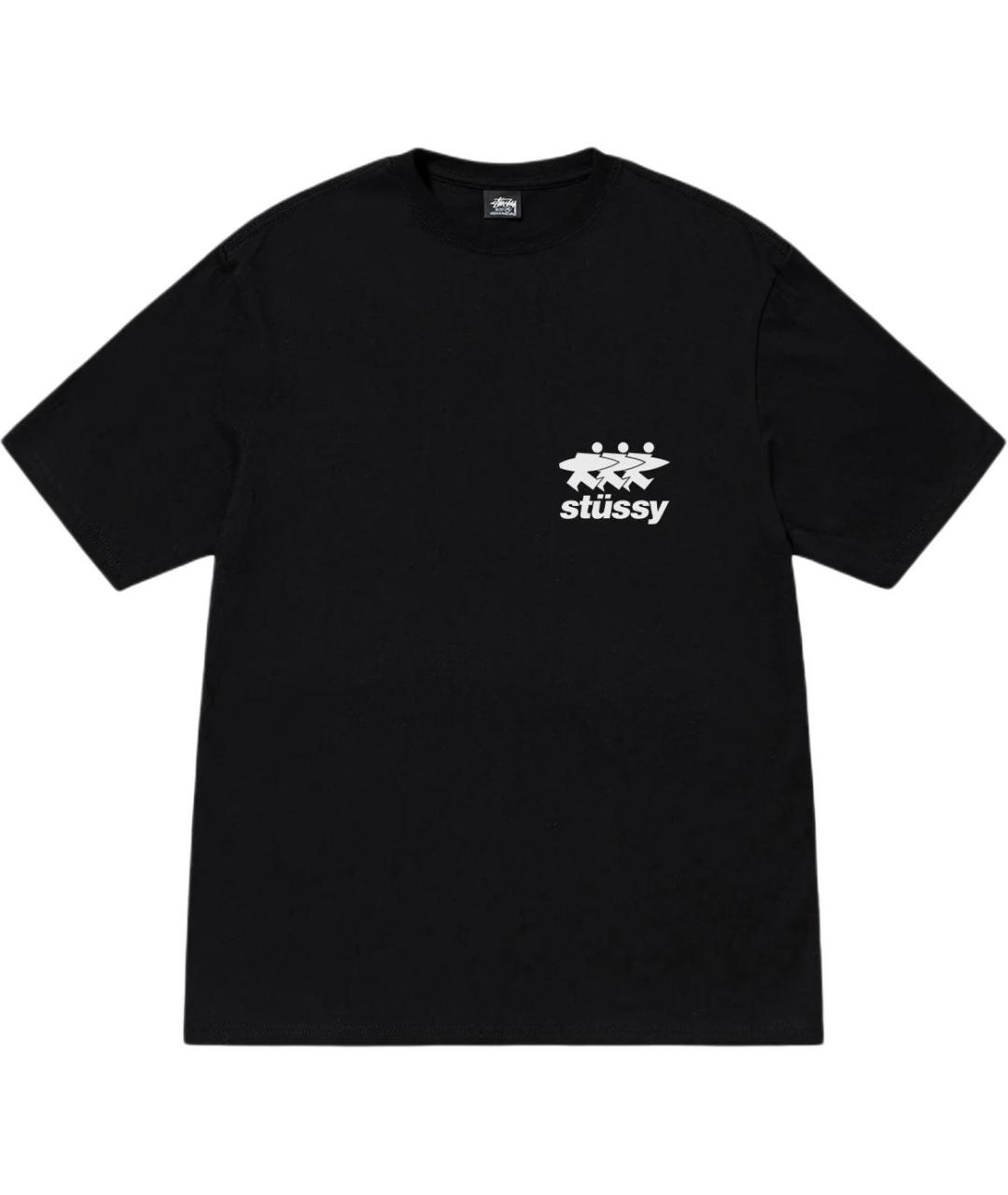 STUSSY Черная футболка, фото 1