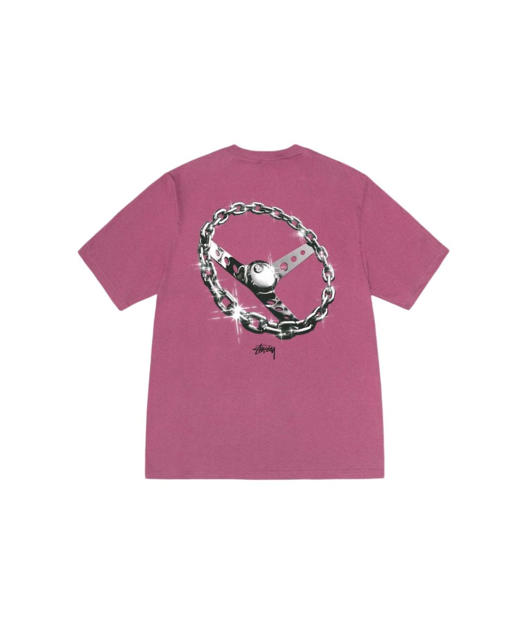 STUSSY Розовая футболка, фото 2