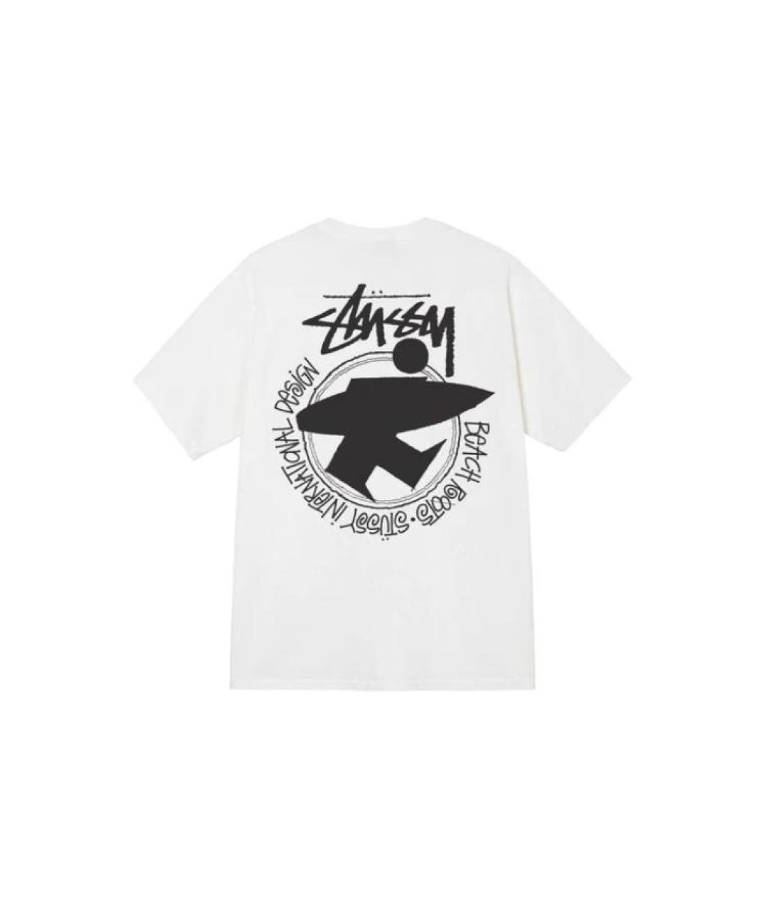 STUSSY Белая хлопковая футболка, фото 2