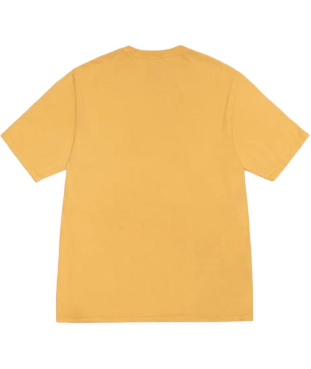 STUSSY Желтая хлопковая футболка, фото 2