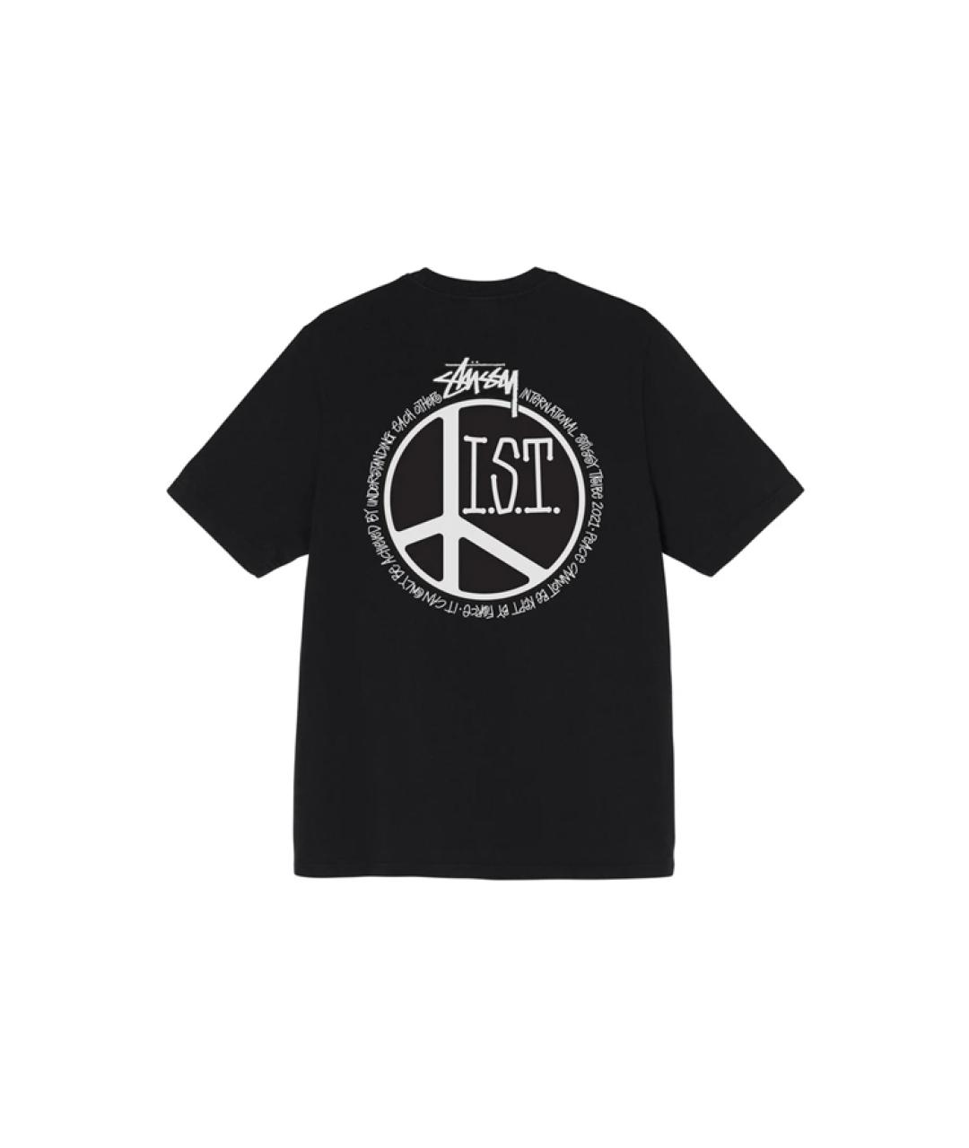 STUSSY Черная футболка, фото 2