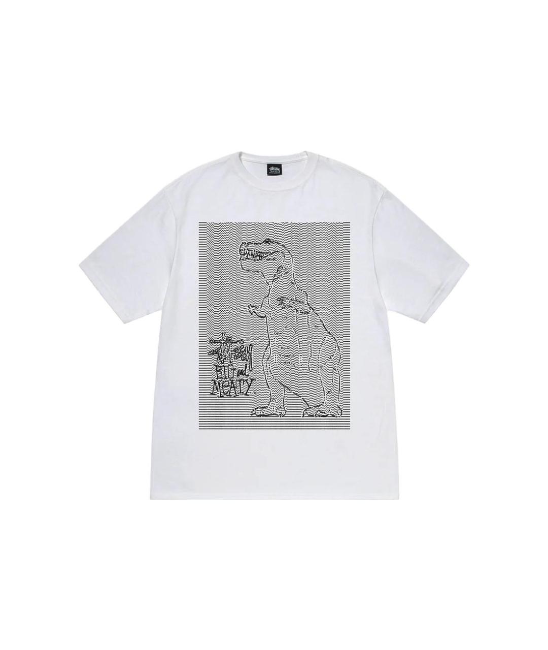 STUSSY Белая футболка, фото 1