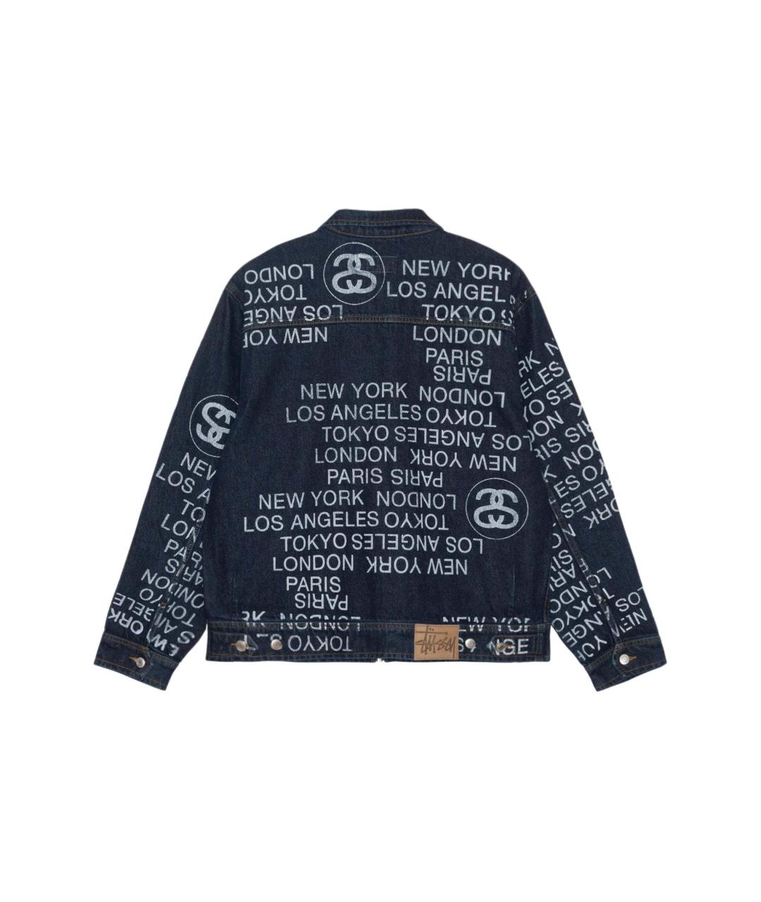 STUSSY Черная деним куртка, фото 2