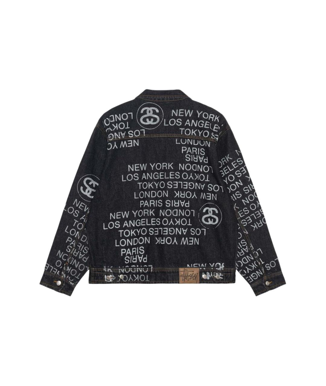 STUSSY Черная деним куртка, фото 4