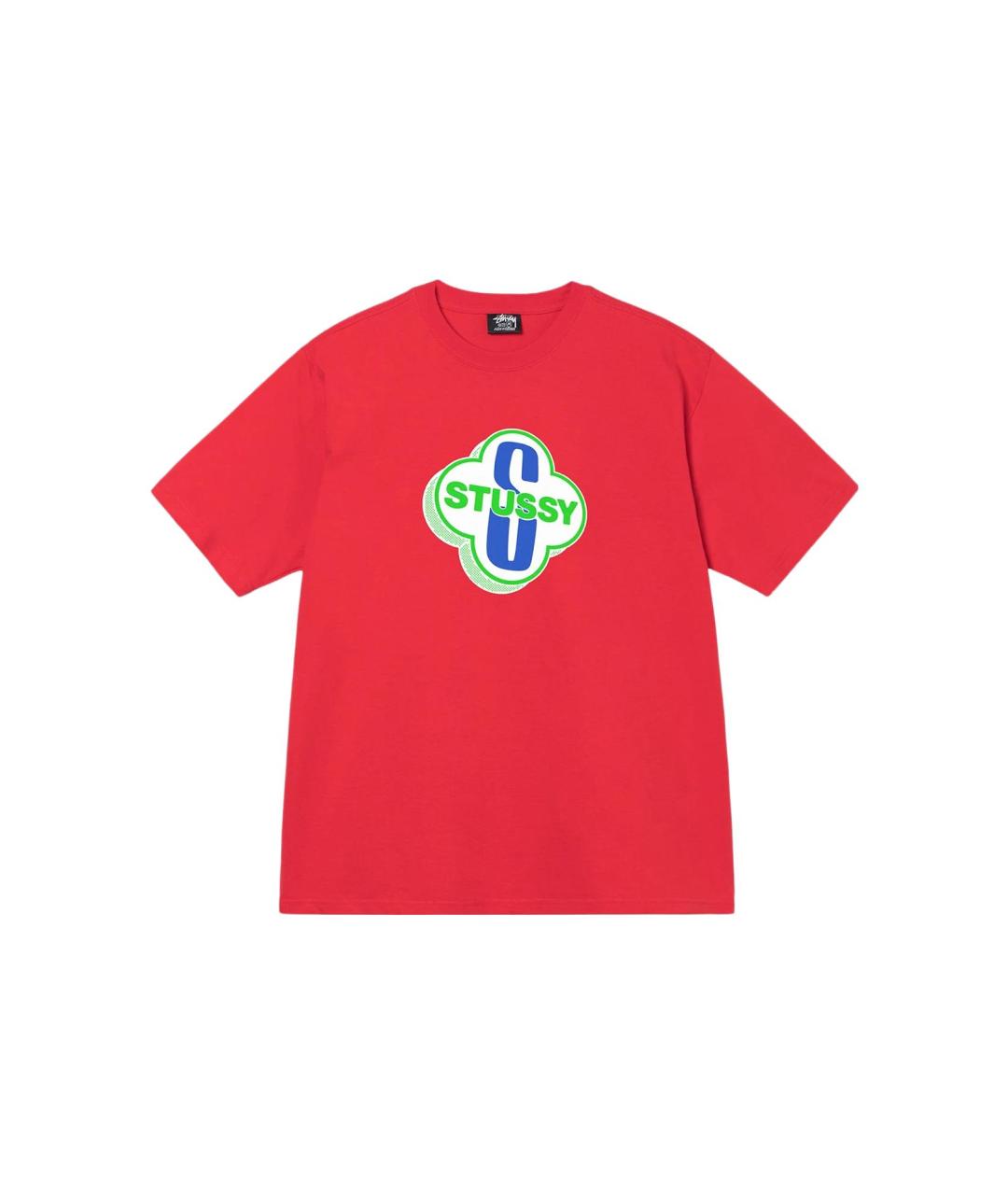 STUSSY Красная хлопковая футболка, фото 1