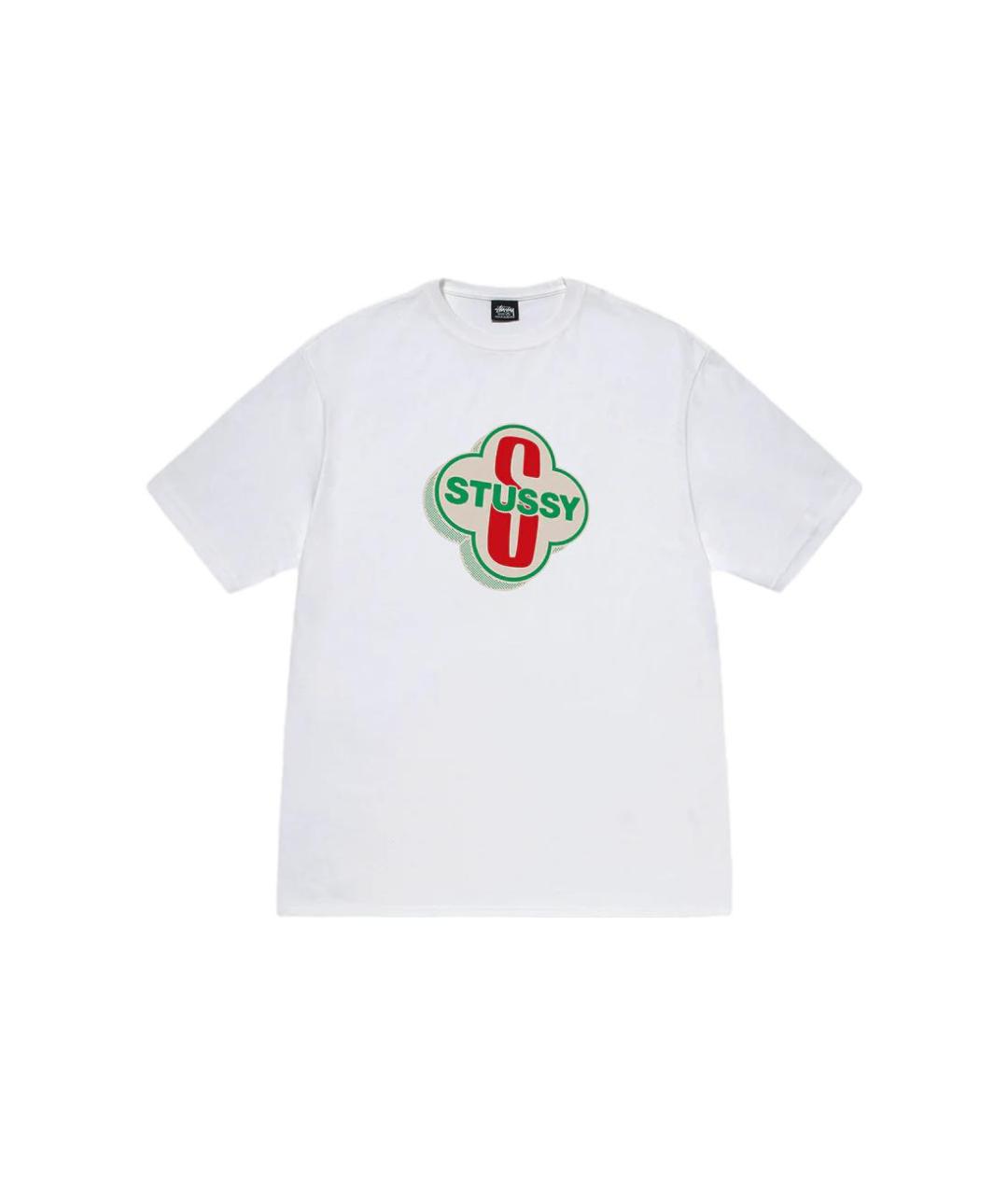 STUSSY Белая футболка, фото 1