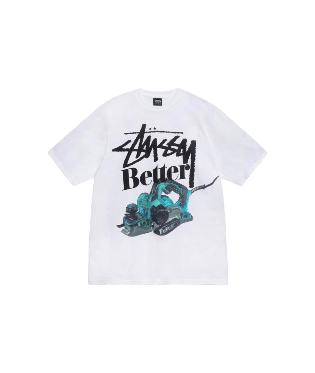 STUSSY Белая футболка, фото 1