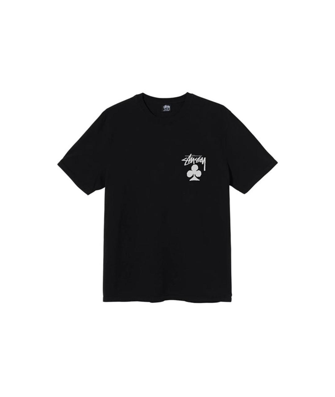 STUSSY Черная хлопковая футболка, фото 1