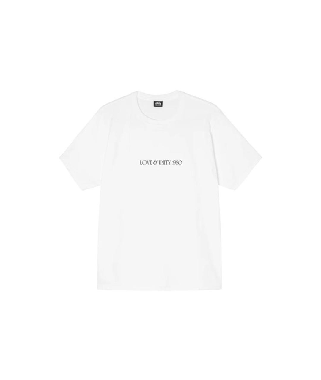 STUSSY Белая хлопковая футболка, фото 1