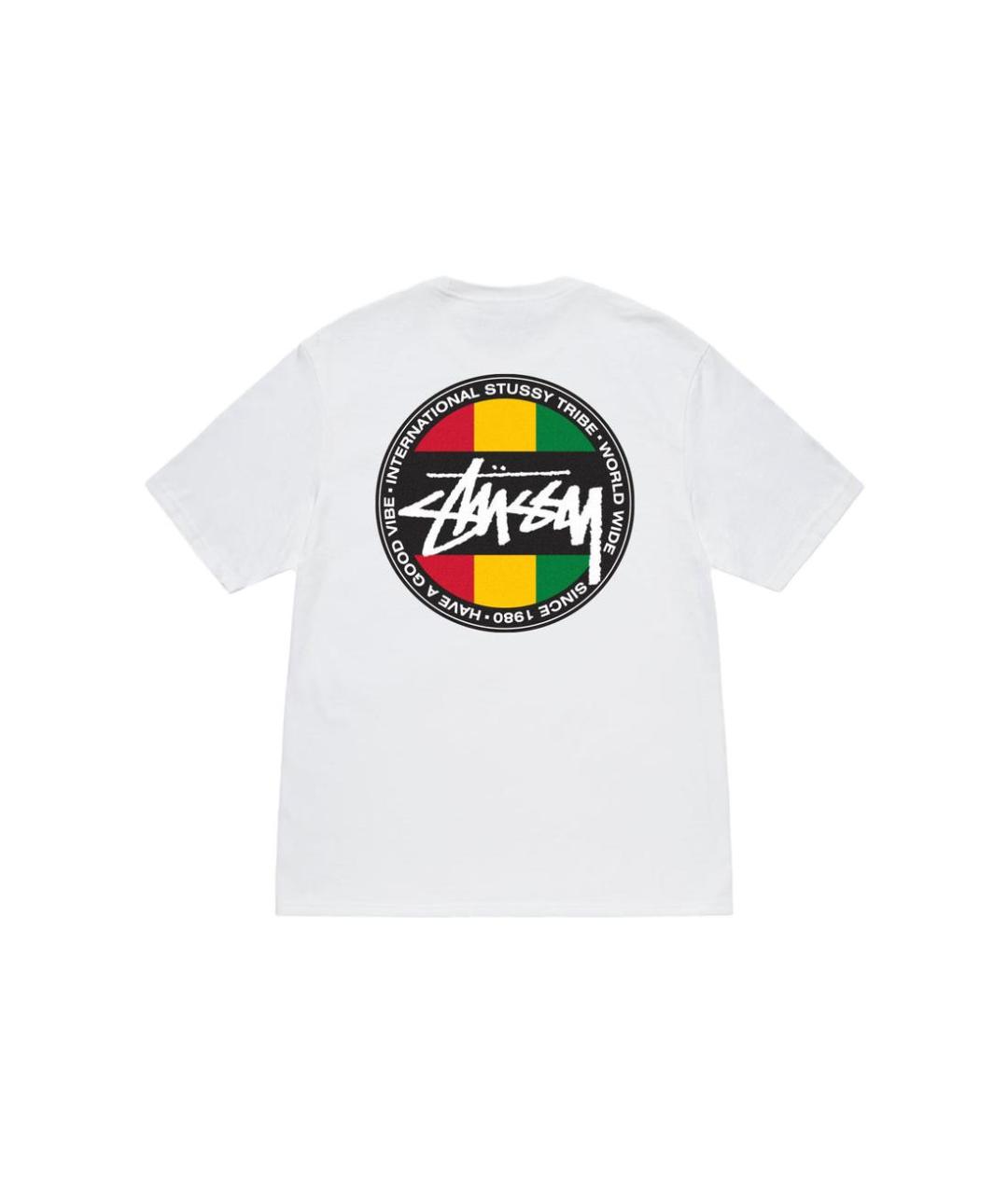 STUSSY Белая футболка, фото 2