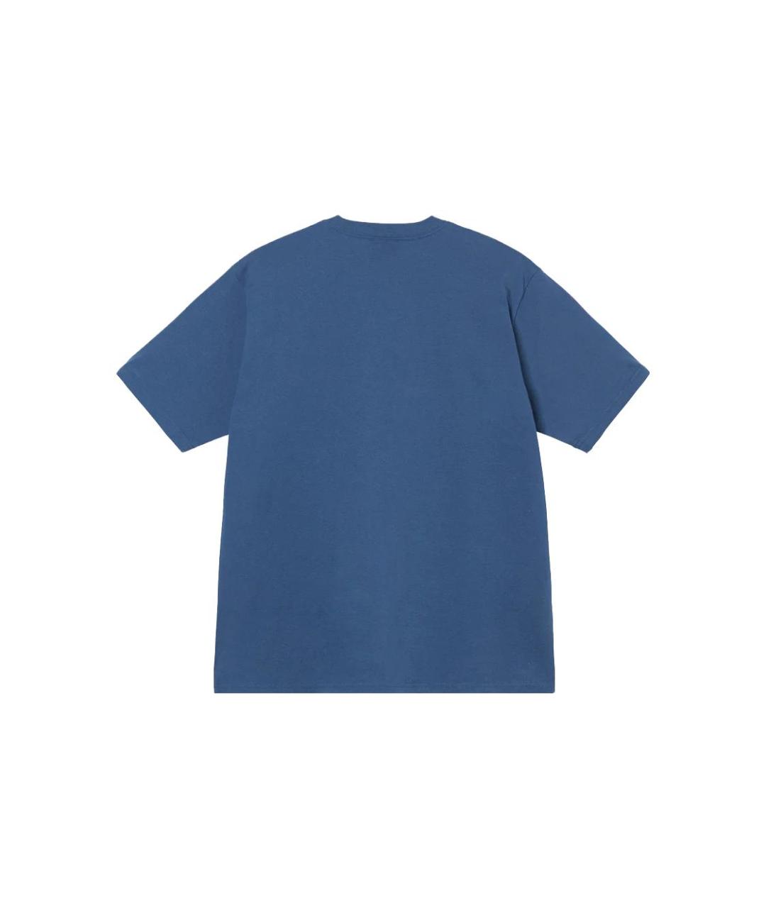 STUSSY Синяя хлопковая футболка, фото 2