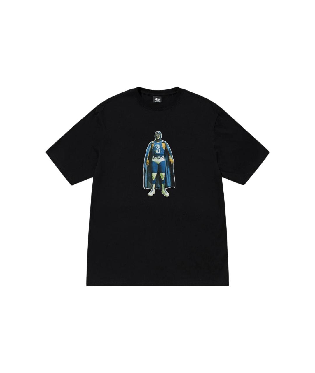 STUSSY Черная хлопковая футболка, фото 1