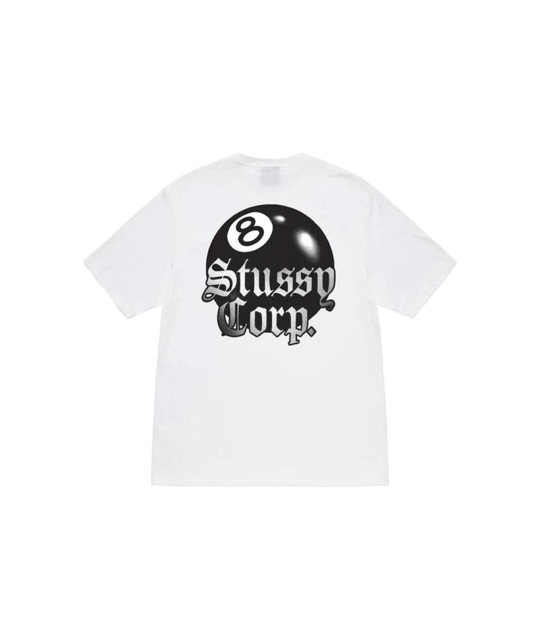 STUSSY Белая хлопковая футболка, фото 2