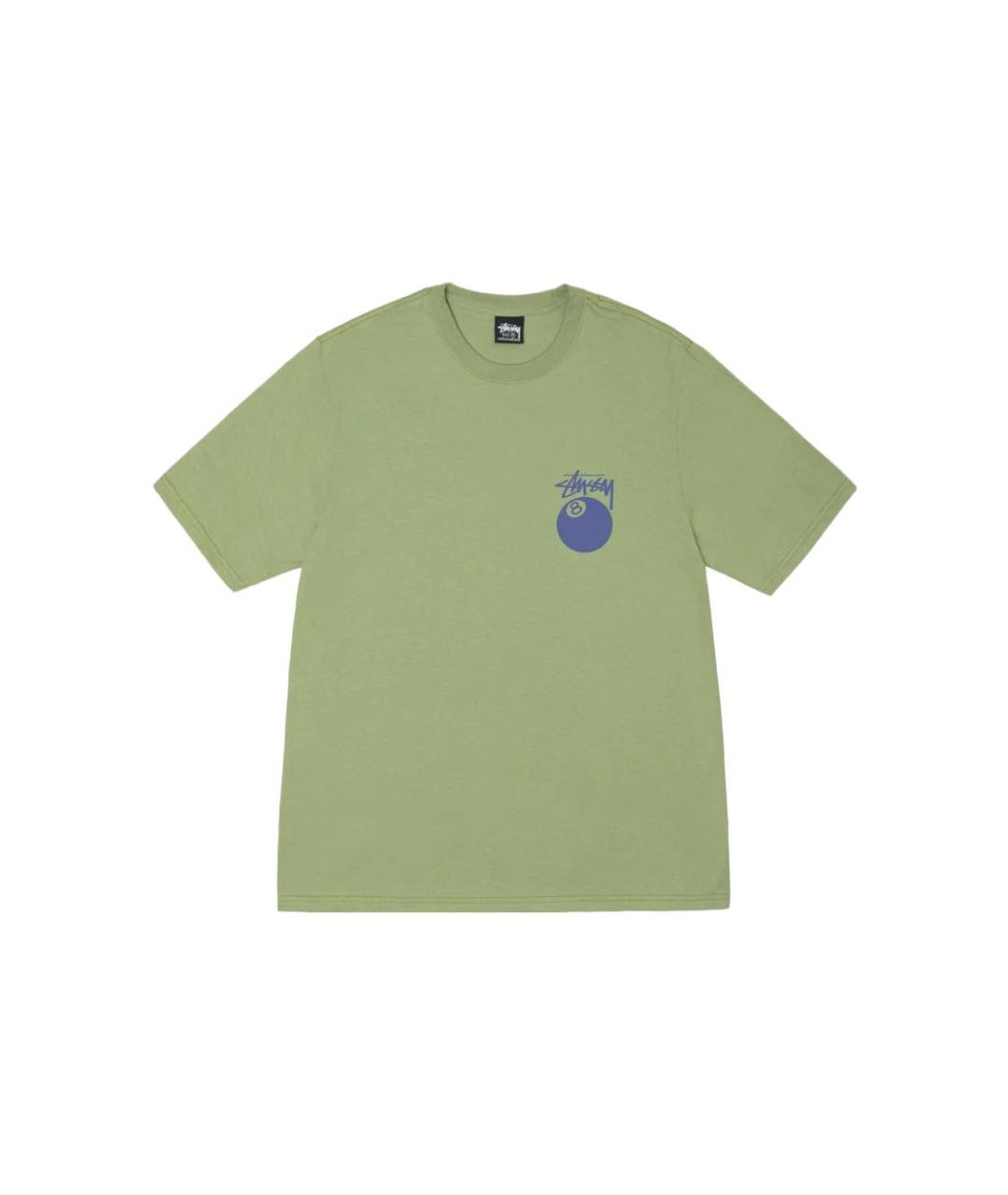 STUSSY Зеленая хлопковая футболка, фото 1