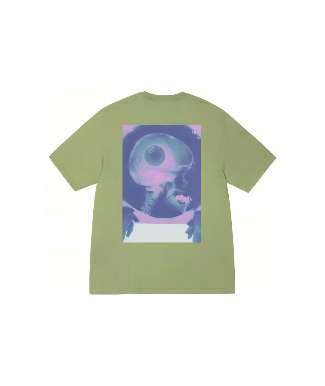 STUSSY Зеленая хлопковая футболка, фото 2