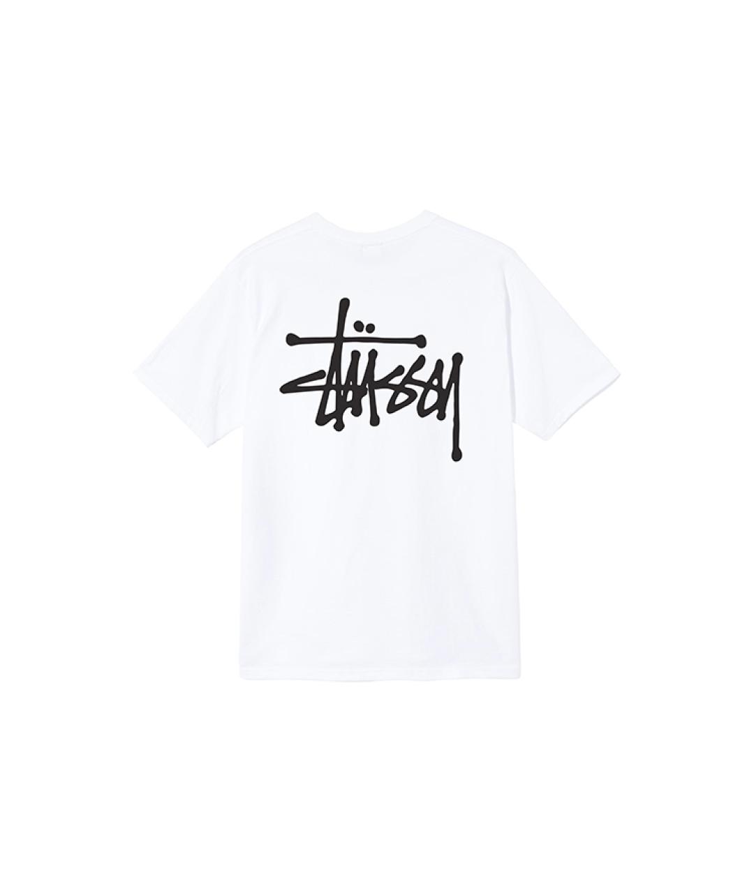 STUSSY Белая хлопковая футболка, фото 2