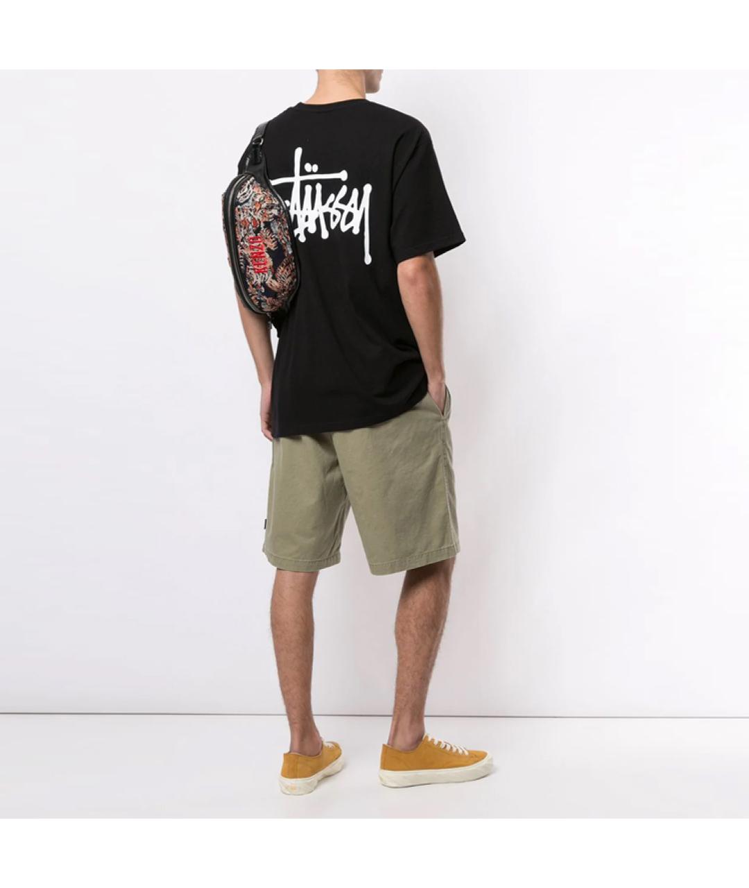 STUSSY Черная футболка, фото 4