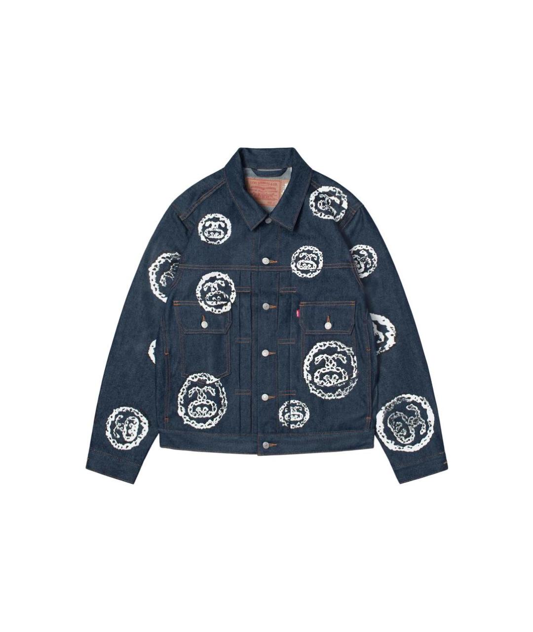 STUSSY Темно-синяя деним куртка, фото 6