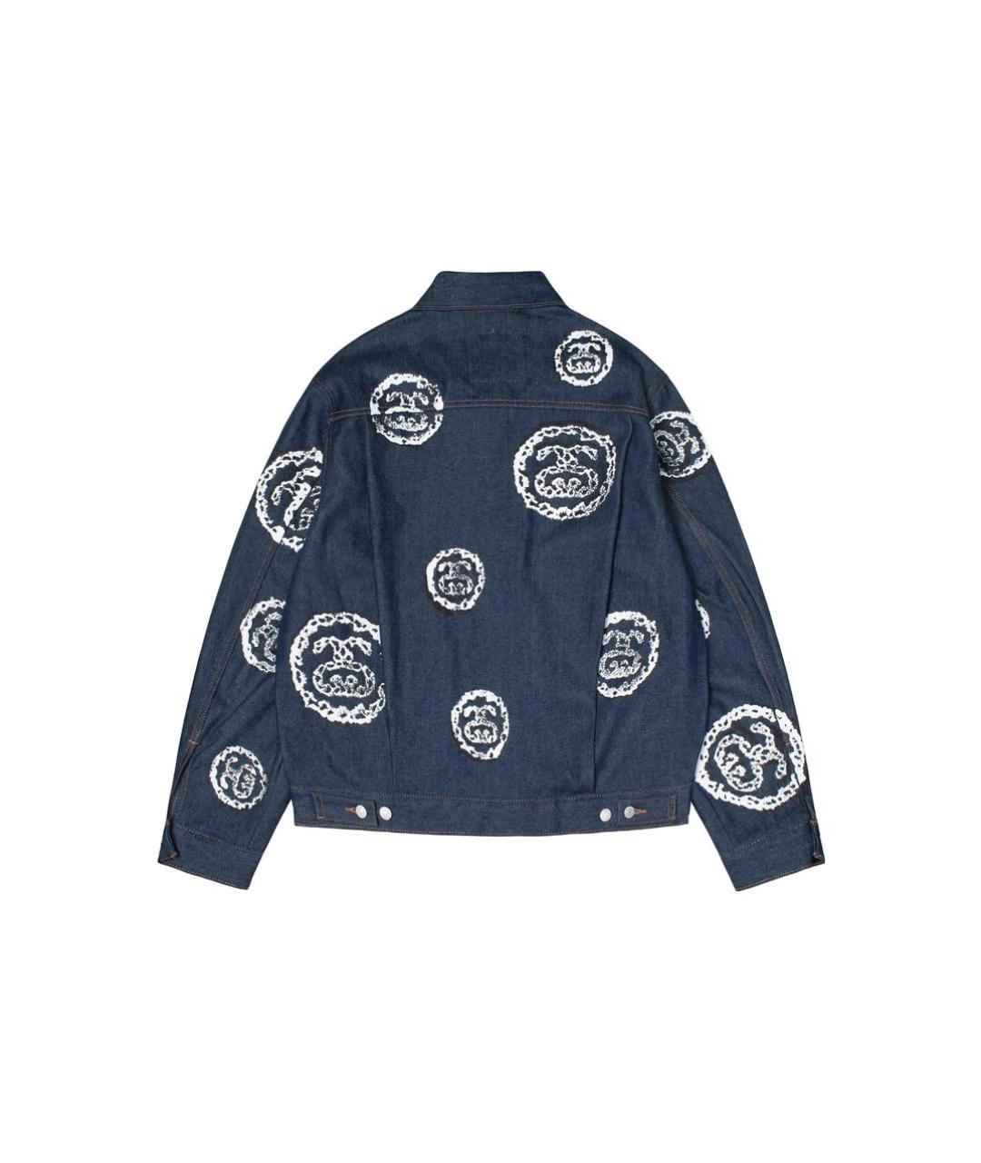 STUSSY Темно-синяя деним куртка, фото 2