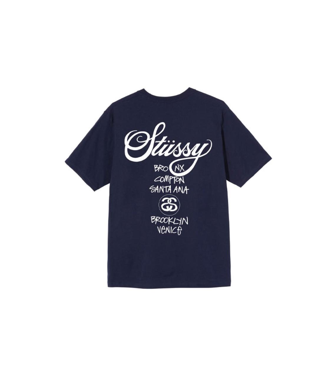 STUSSY Синяя футболка, фото 2