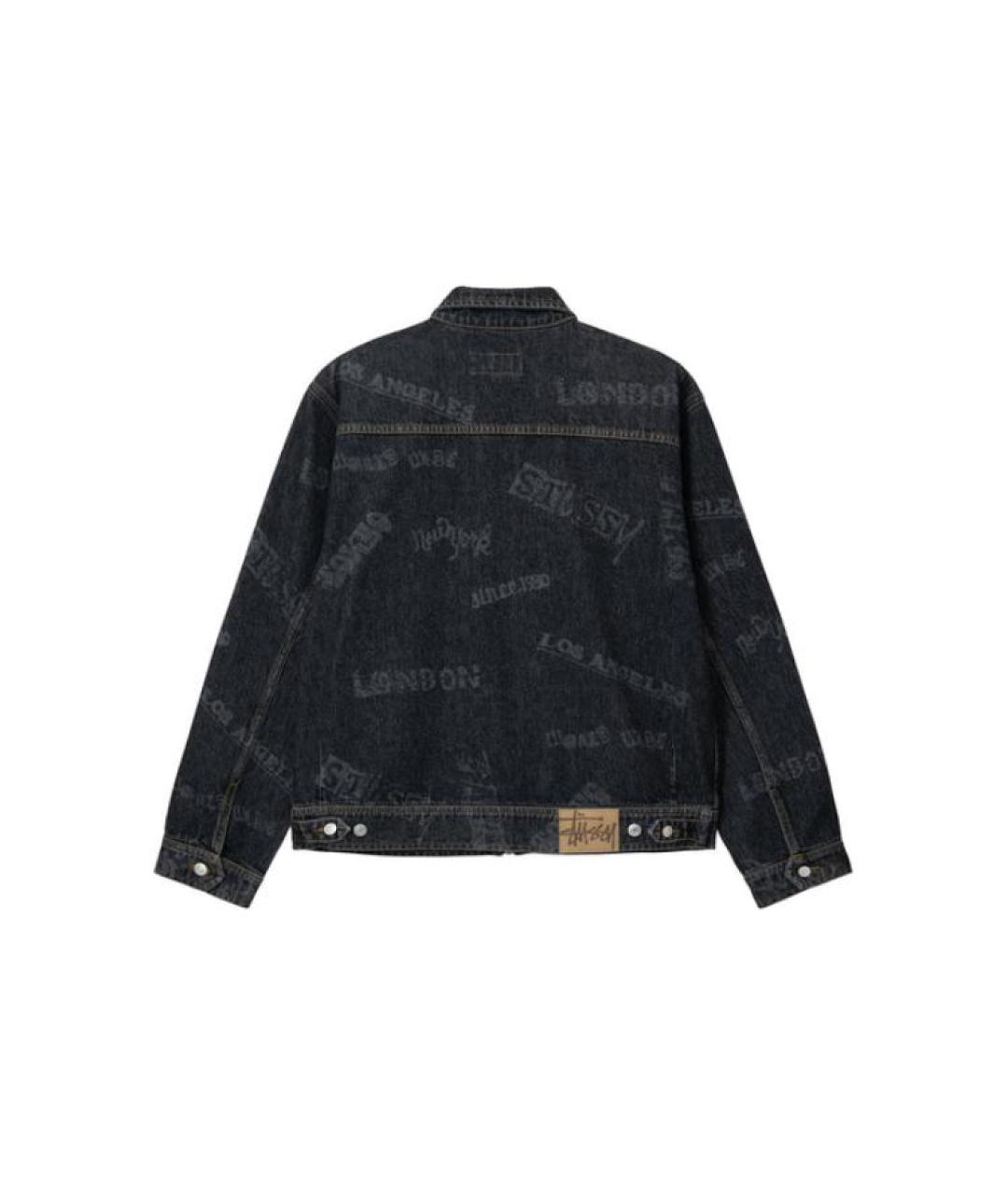 STUSSY Черная деним куртка, фото 2
