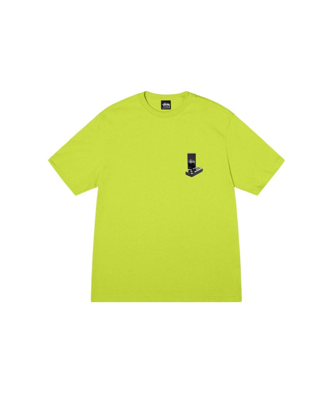STUSSY Желтая хлопковая футболка, фото 1