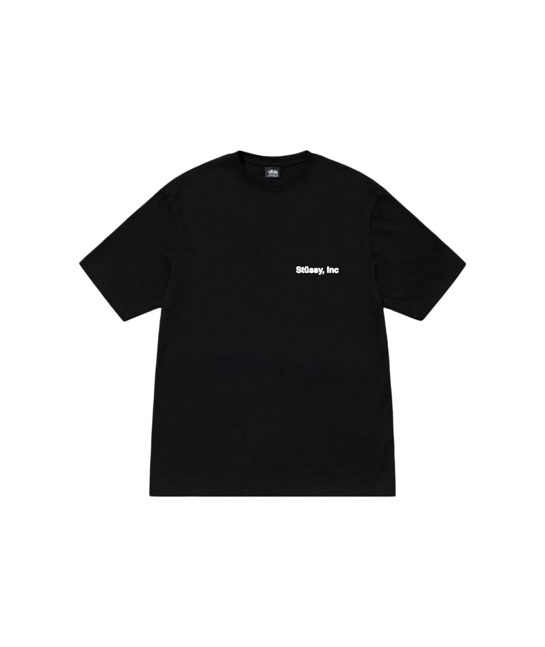 STUSSY Черная хлопковая футболка, фото 1
