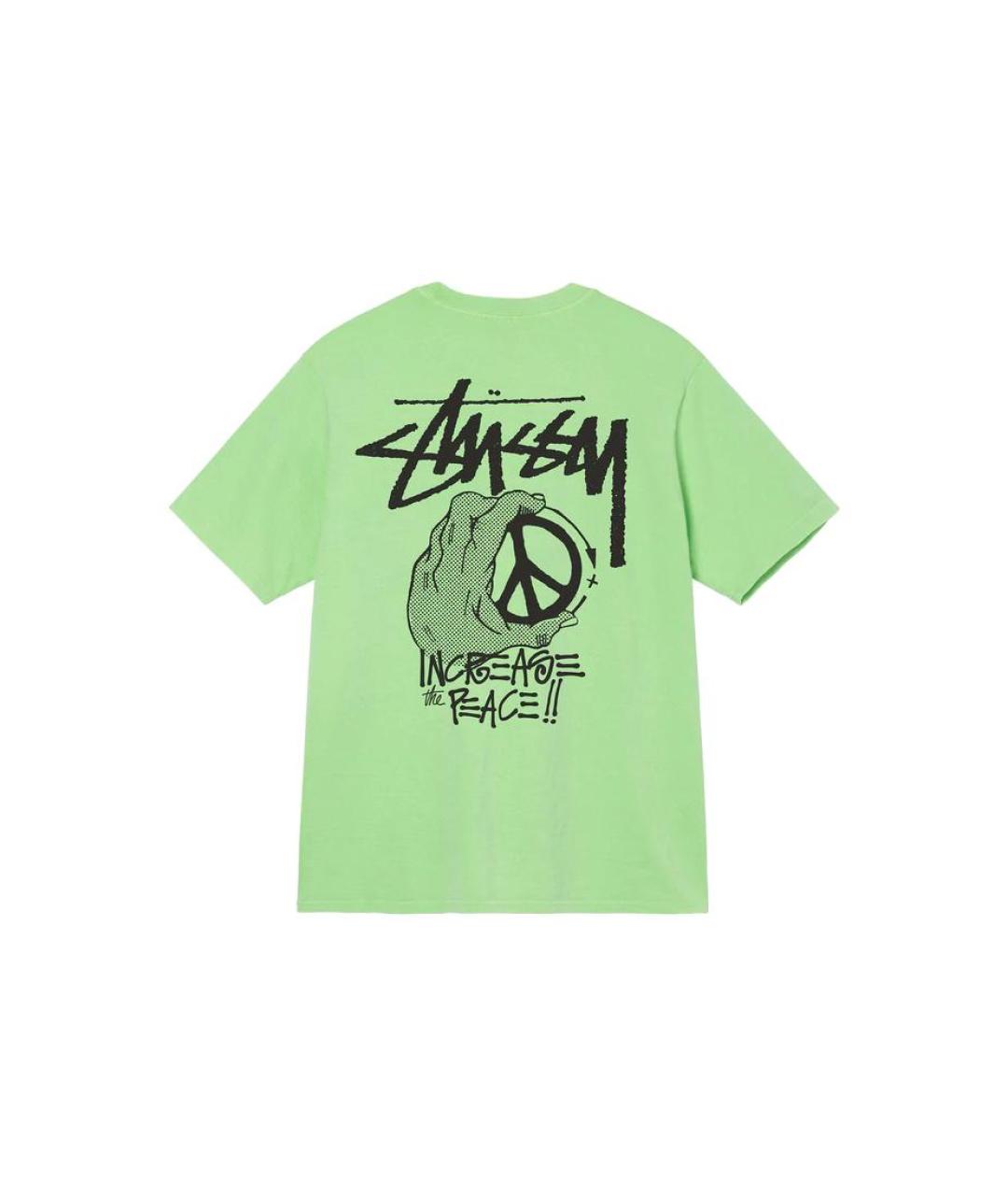 STUSSY Салатовая футболка, фото 2