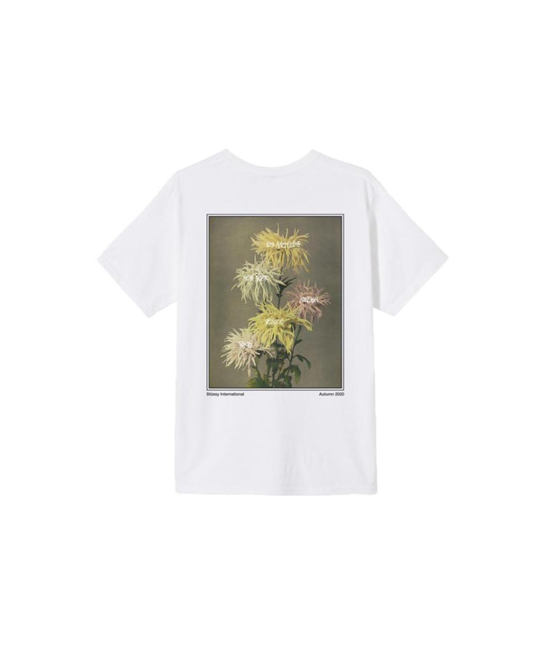 STUSSY Белая хлопковая футболка, фото 2