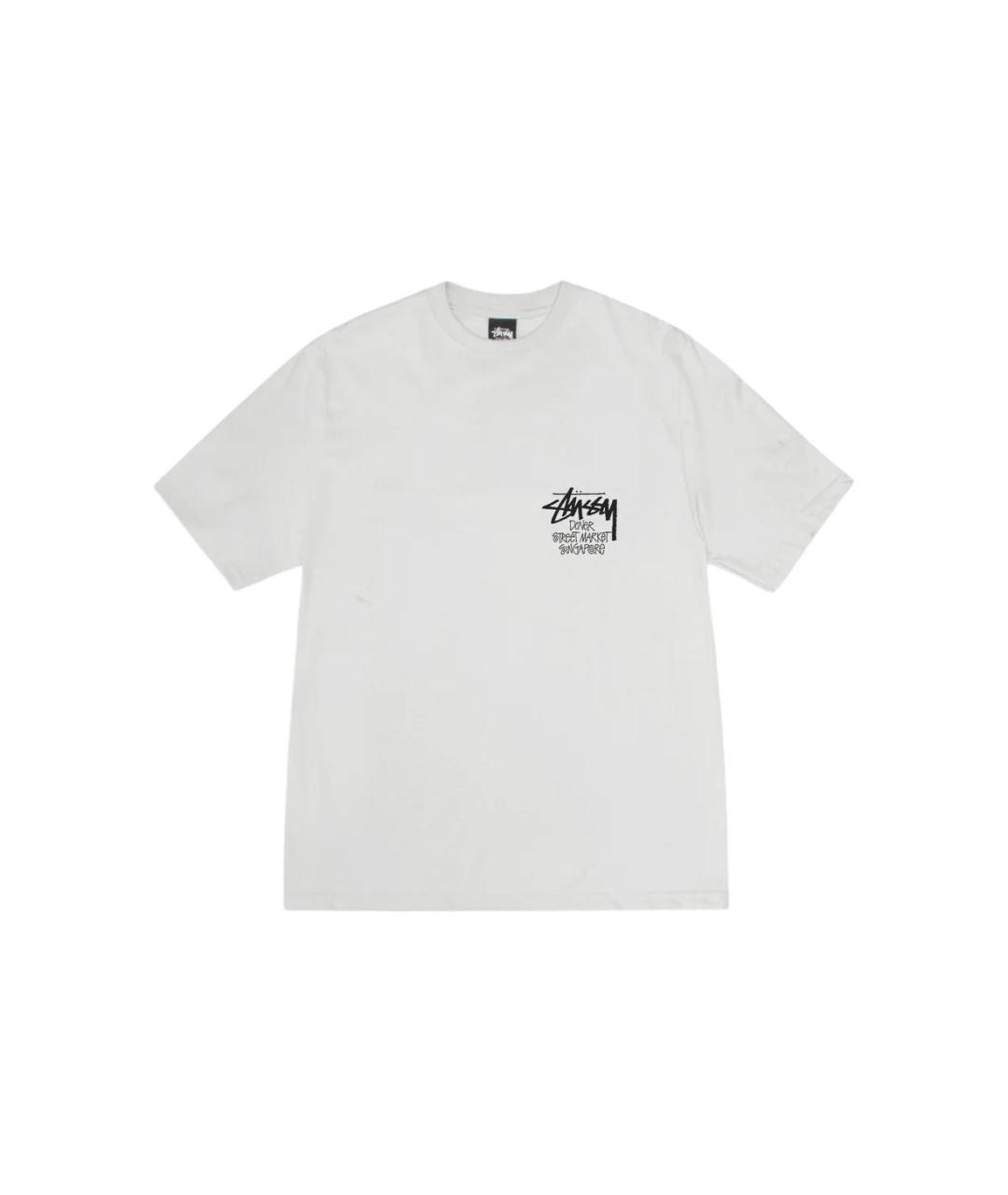 STUSSY Белая футболка, фото 1