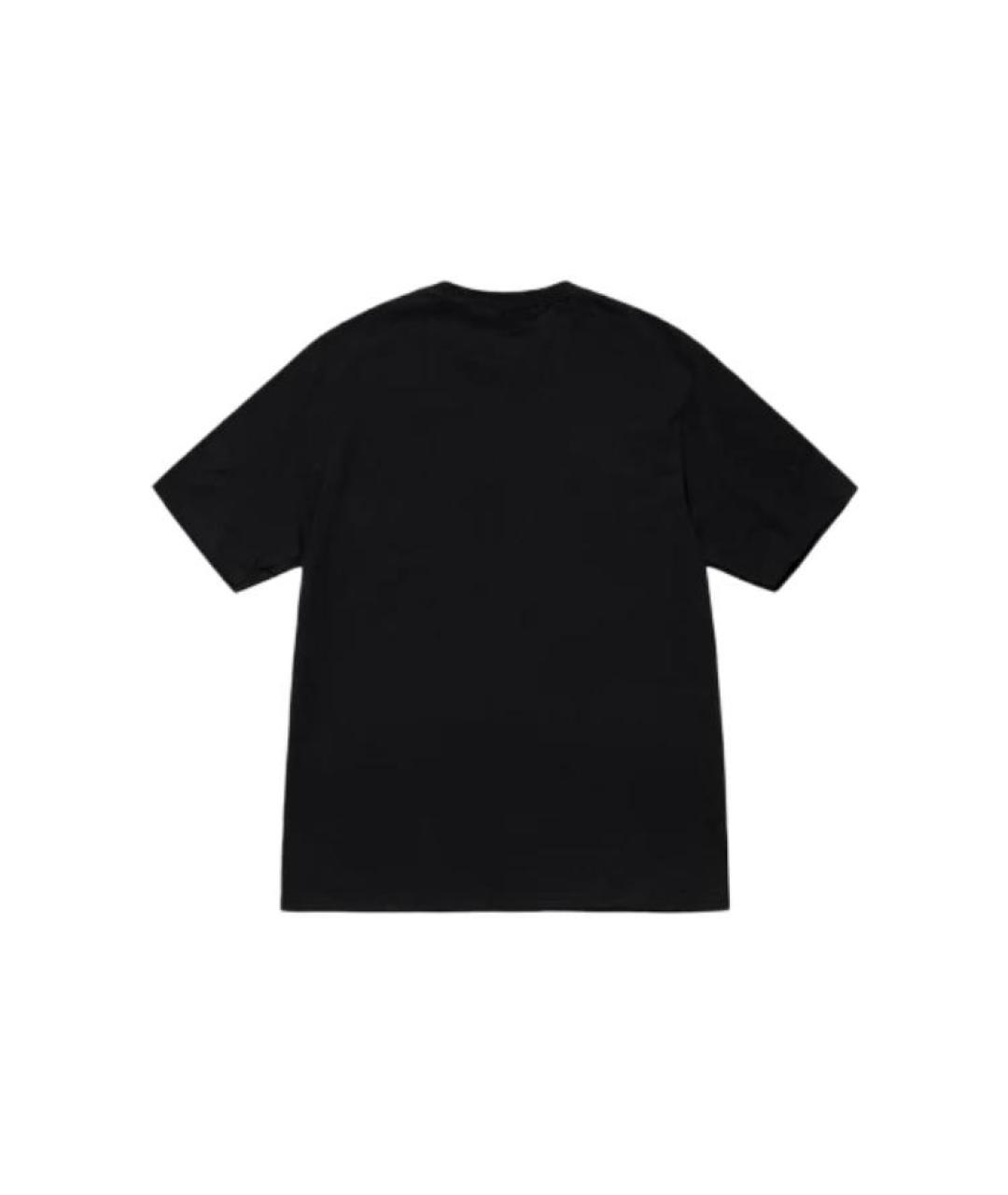 STUSSY Черная хлопковая футболка, фото 2