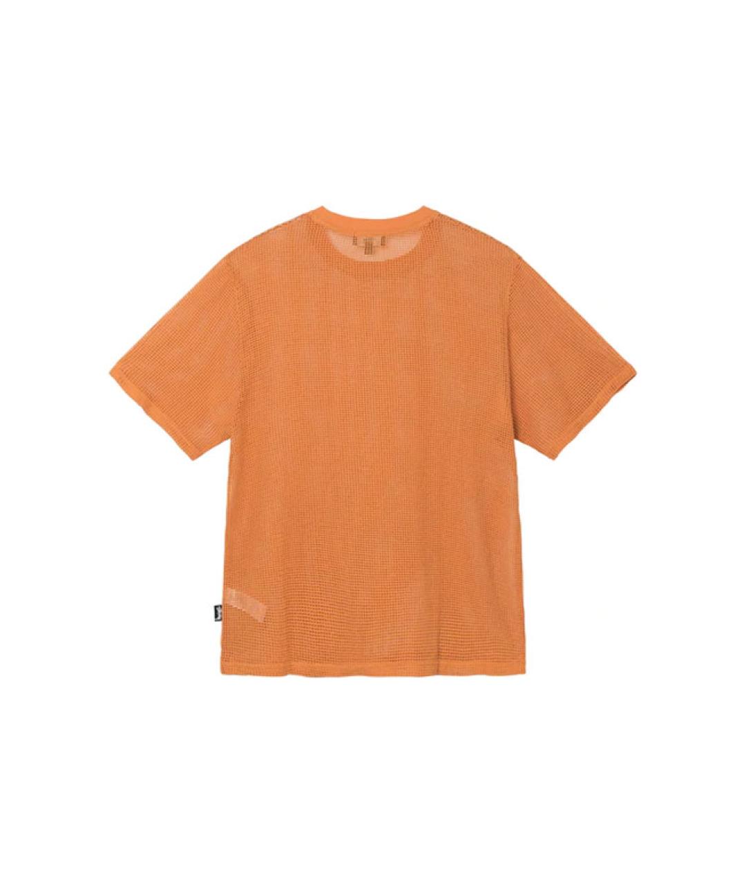 STUSSY Оранжевая хлопковая футболка, фото 2