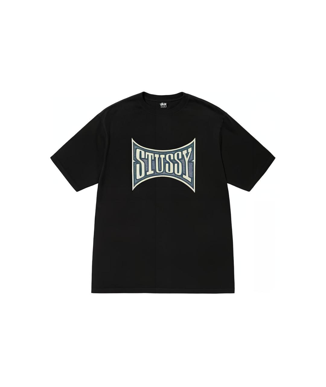 STUSSY Черная футболка, фото 1