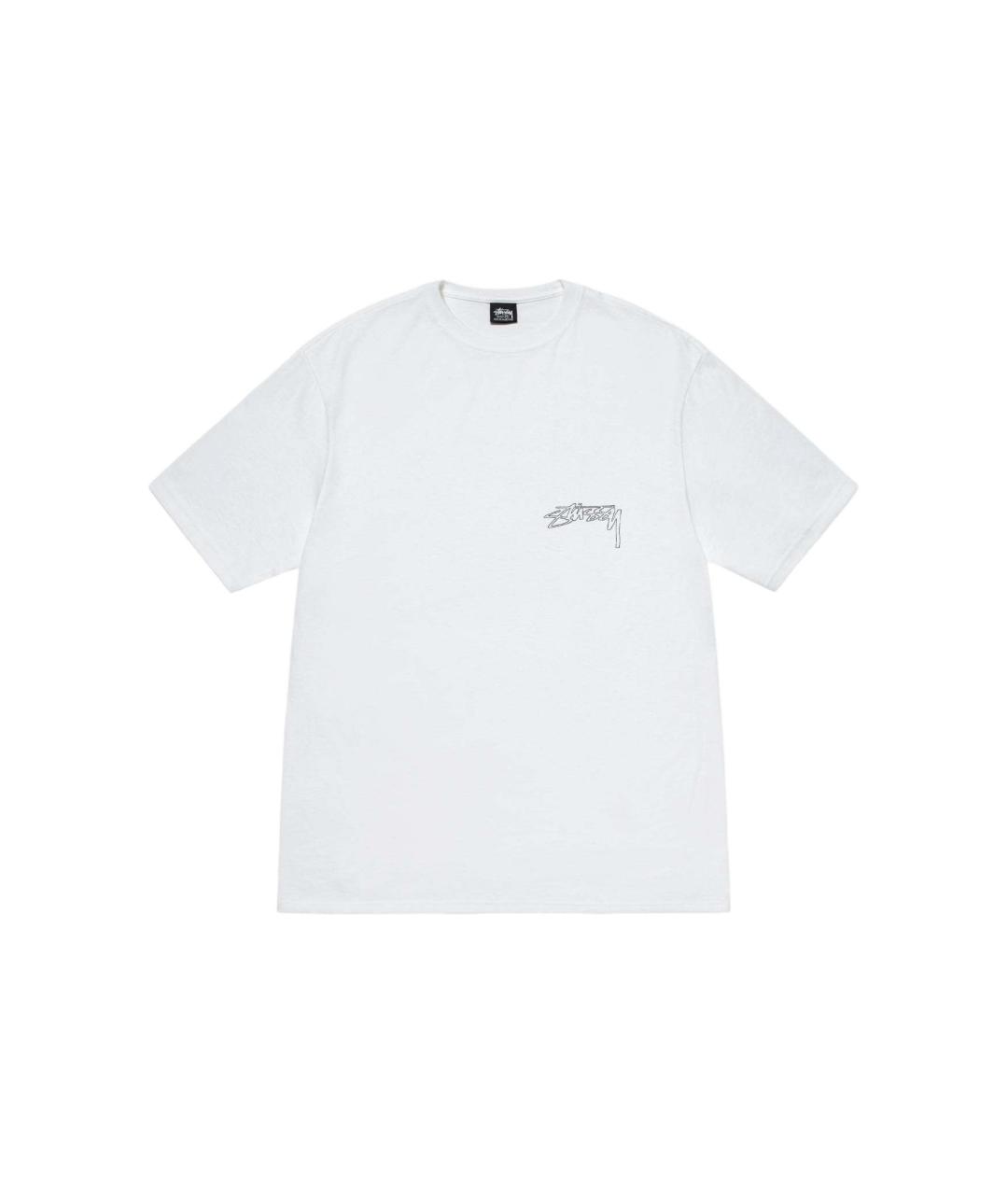 STUSSY Белая хлопковая футболка, фото 1