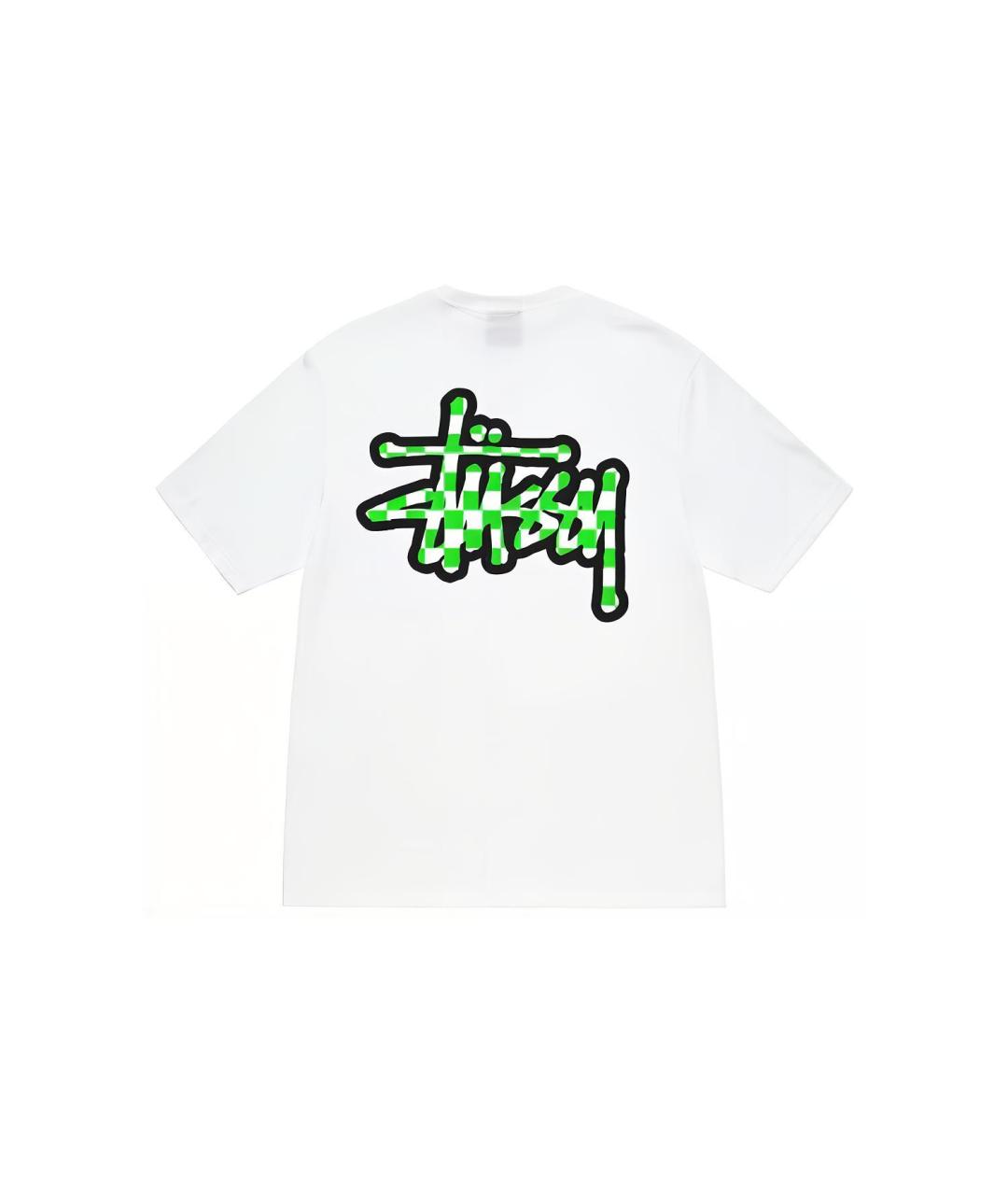 STUSSY Белая хлопковая футболка, фото 2