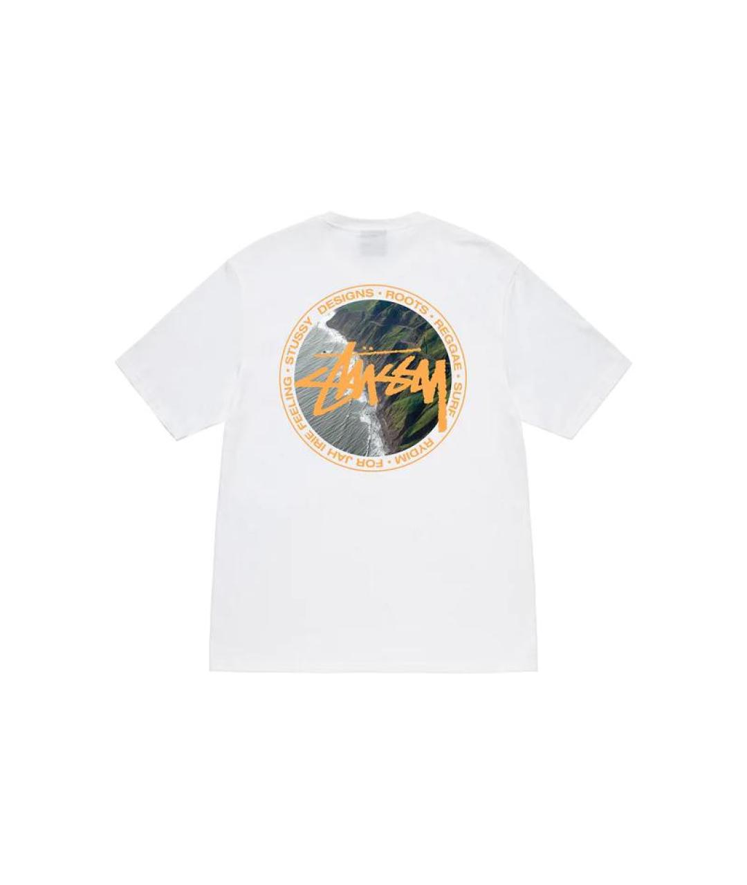 STUSSY Белая хлопковая футболка, фото 2