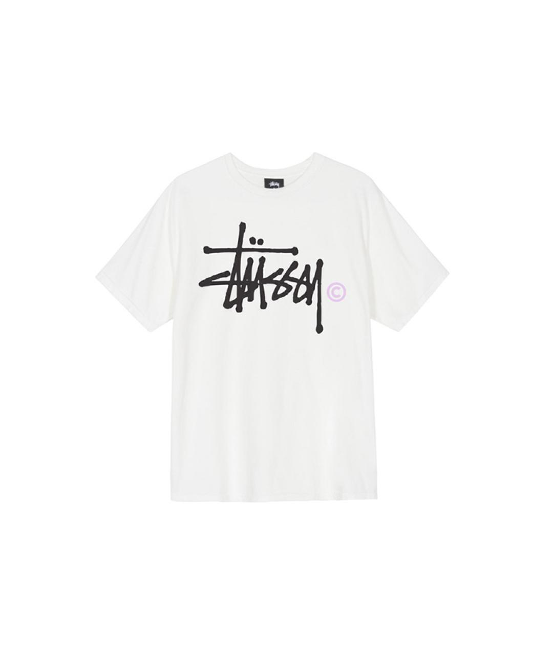 STUSSY Белая хлопковая футболка, фото 1