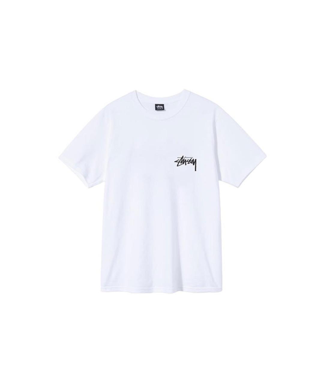STUSSY Белая футболка, фото 1
