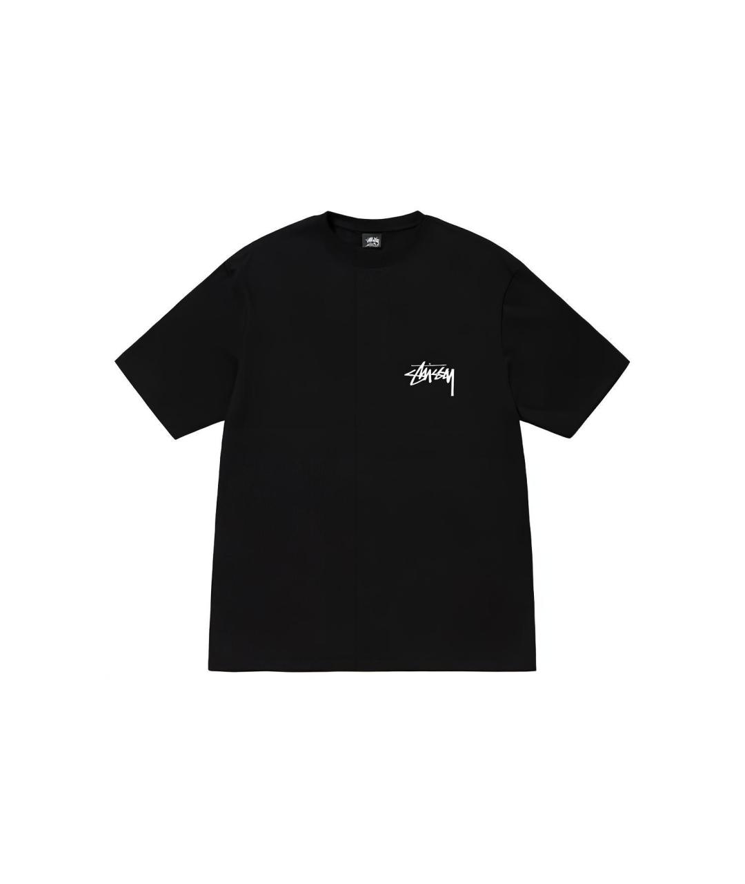 STUSSY Черная футболка, фото 1