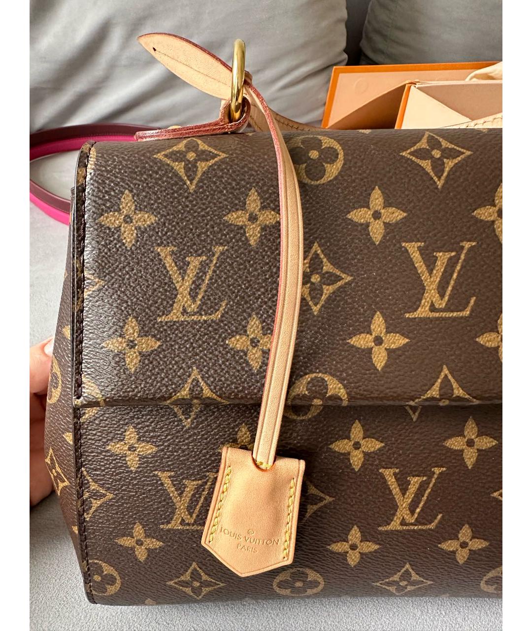LOUIS VUITTON Коричневая сумка с короткими ручками, фото 7