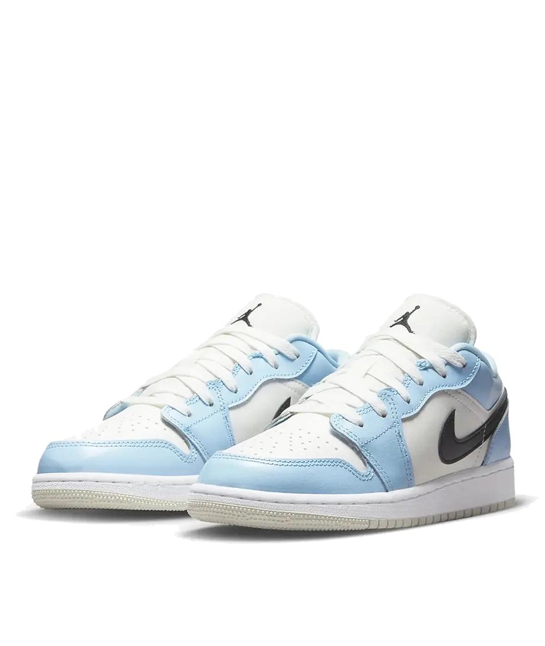 JORDAN Голубые кожаные кроссовки, фото 2