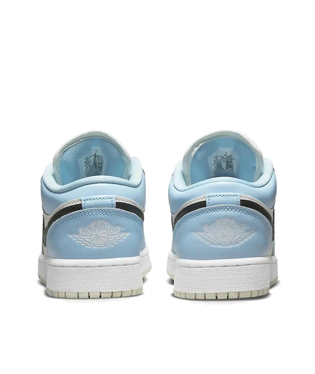 JORDAN Голубые кожаные кроссовки, фото 3