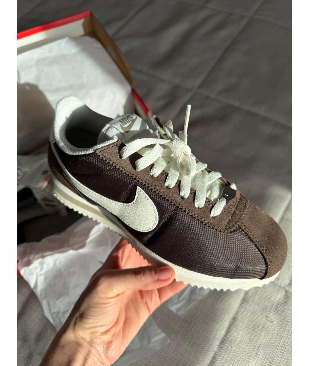 NIKE Коричневые текстильные кроссовки, фото 2