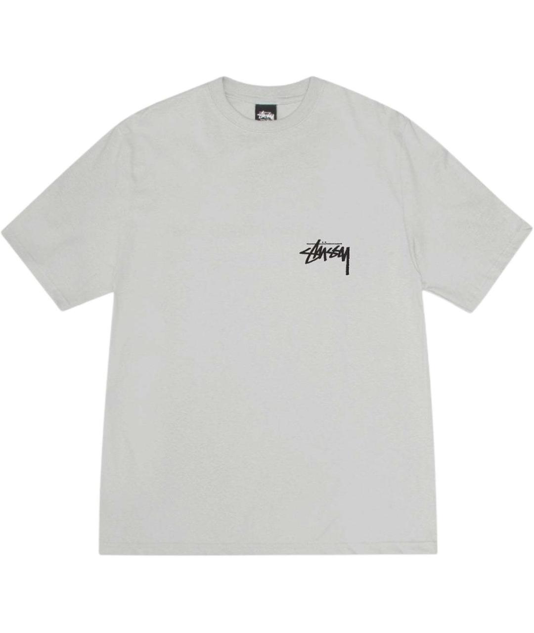 STUSSY Серая хлопковая футболка, фото 1