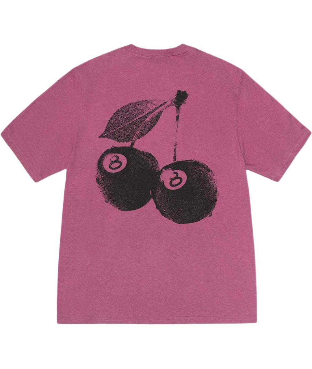 STUSSY Фиолетовая хлопковая футболка, фото 2
