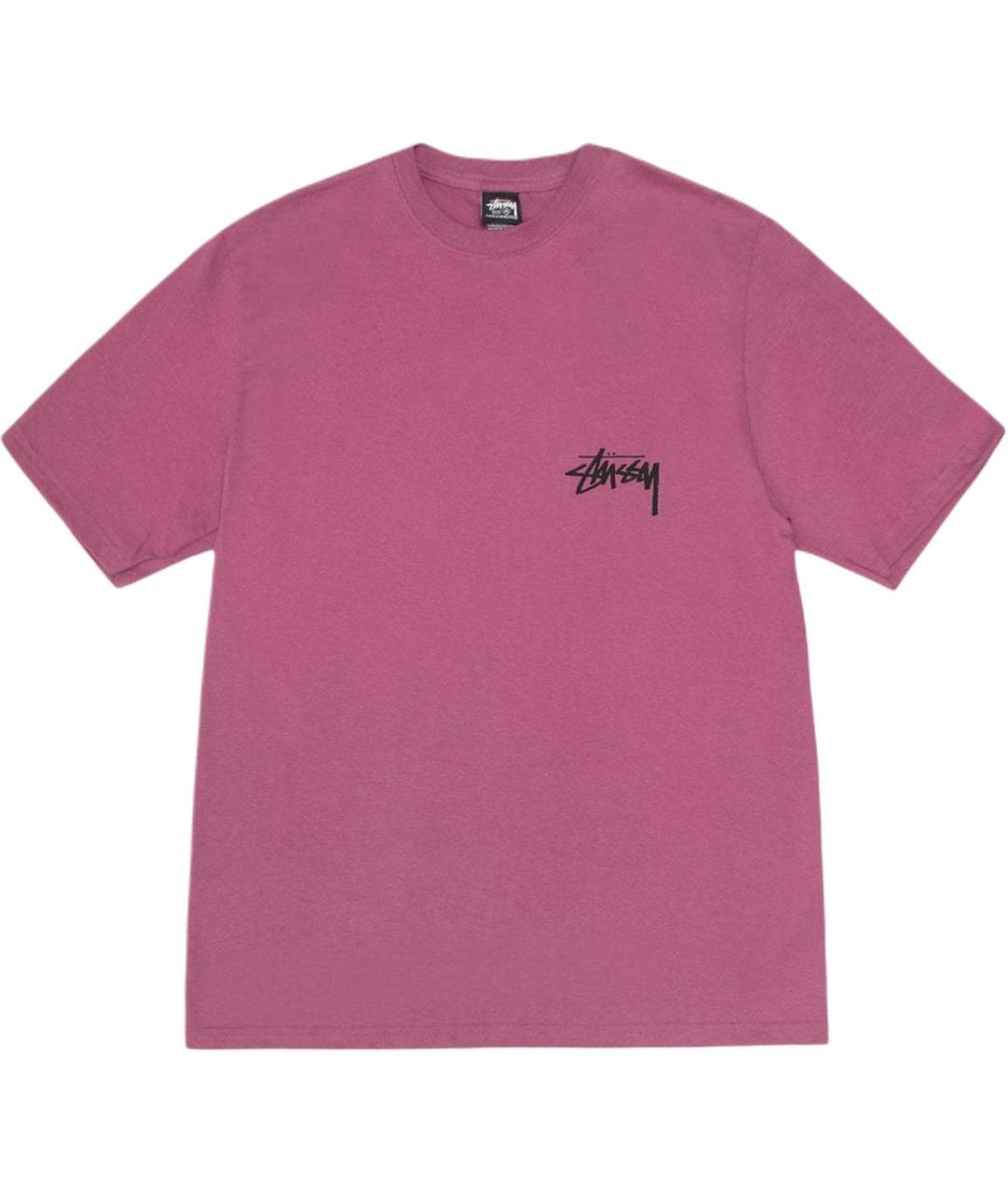 STUSSY Фиолетовая хлопковая футболка, фото 1